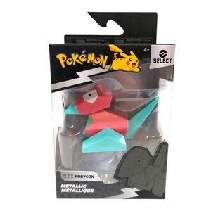2024 Jazwares Pokemon Select Metallic Porygon 3" Figure - Series 3 - NEW